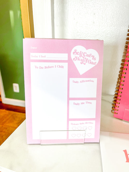 Self Care Note Pad