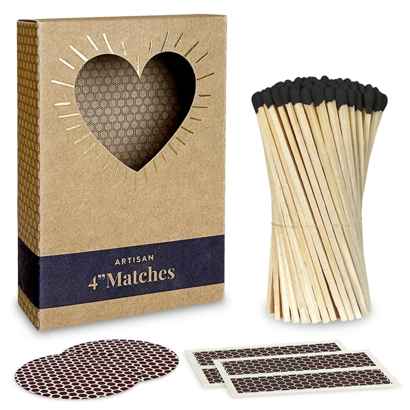 4" Refill Matches - Colors of Your Choice + Striker Stickers