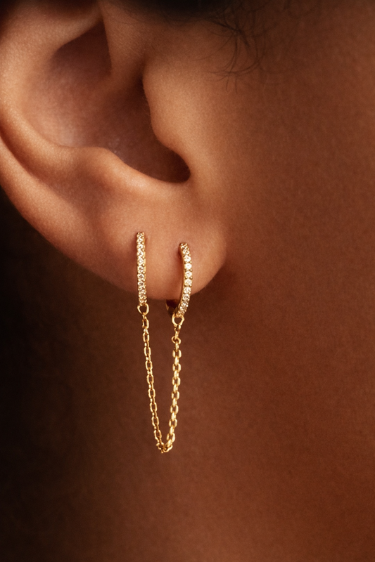 CZ Chain Link Earring