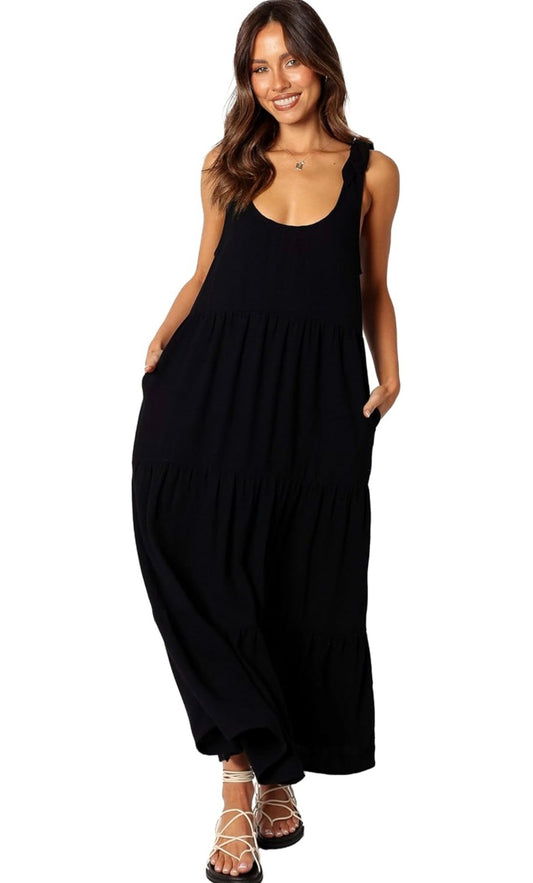 Petal & Pup Marcy Midi Dress - Black