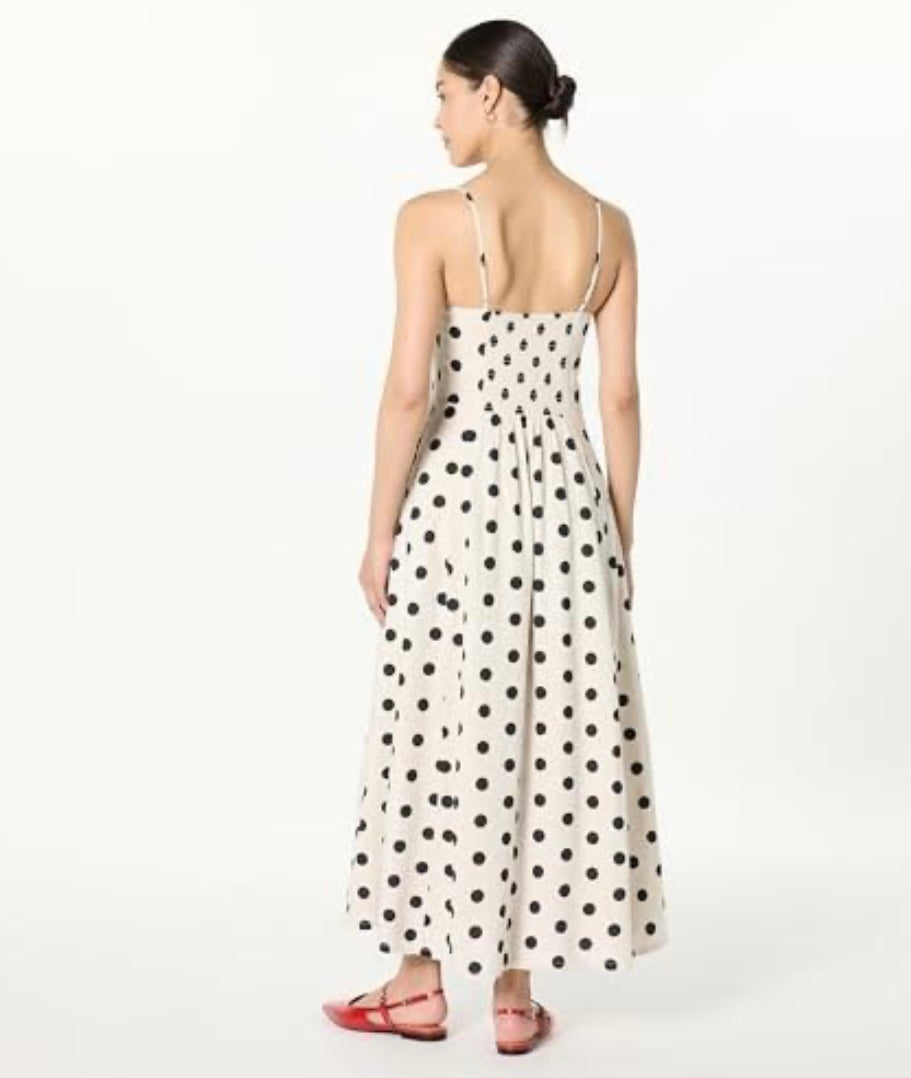 Luna Scoop Neck Linen Maxi Dress