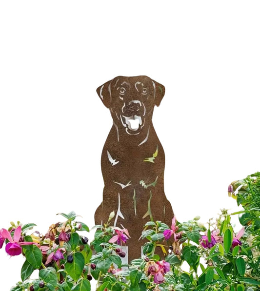 Golden Retriever Rustic Garden Stake