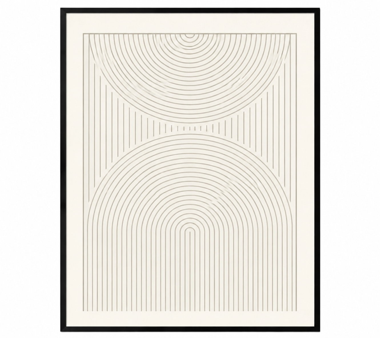 Framed Modern Large Black and WhiteAbstract Wall Art