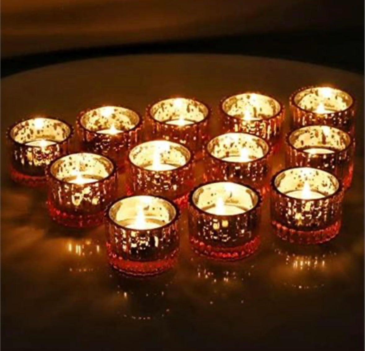 Gold Tea-light Candle Holders