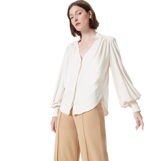 Jane Long Sleeve Button Front Blouse