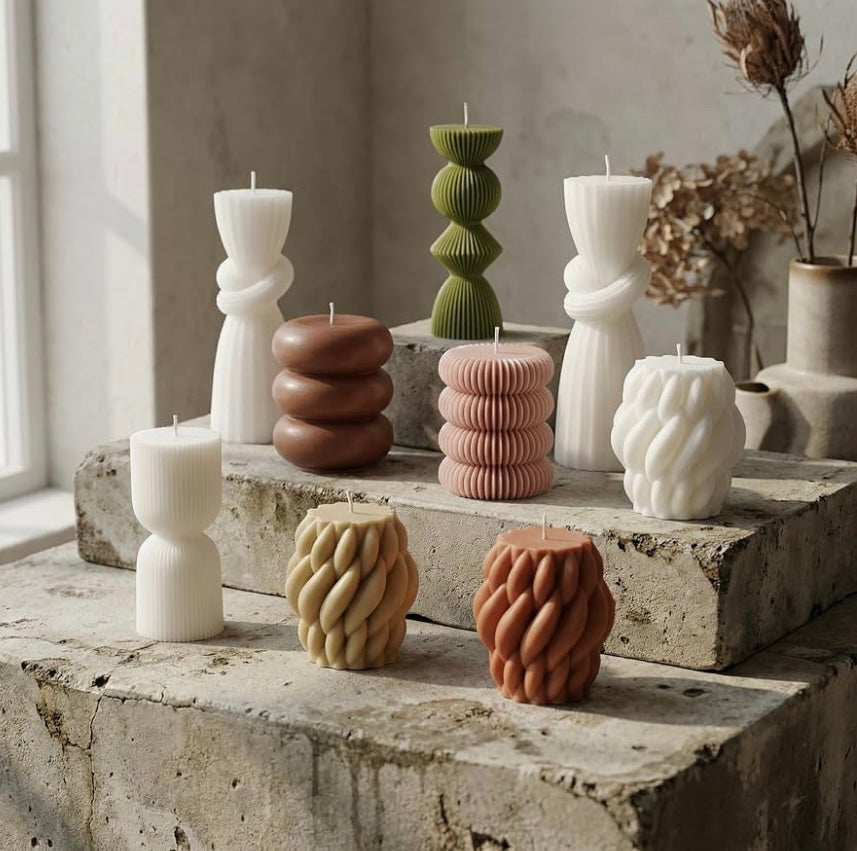 Rustic Farmhouse Pillar Candles