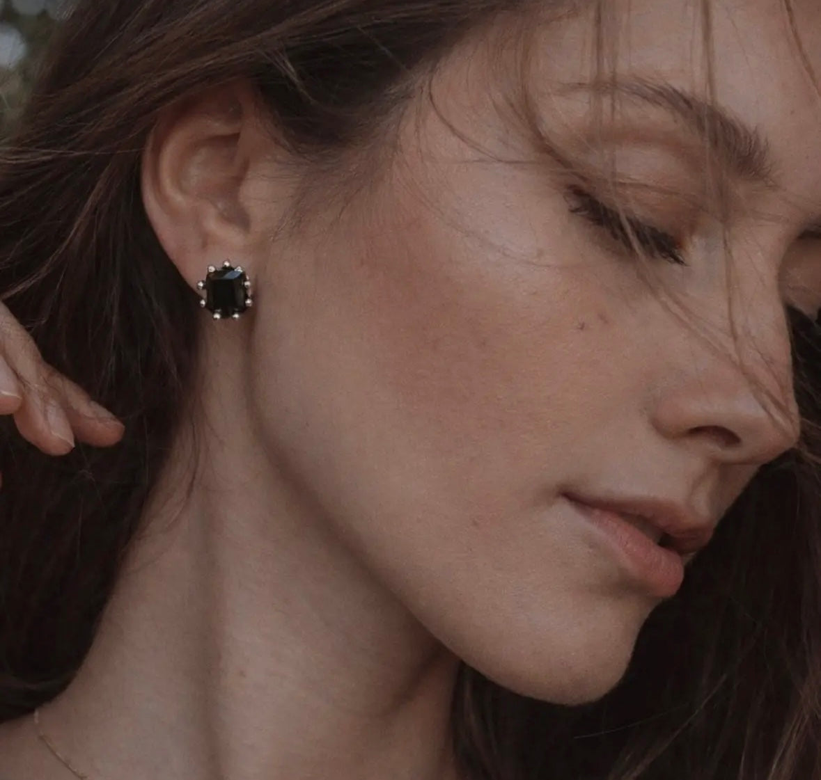 Statement Gem Stud Earrings
