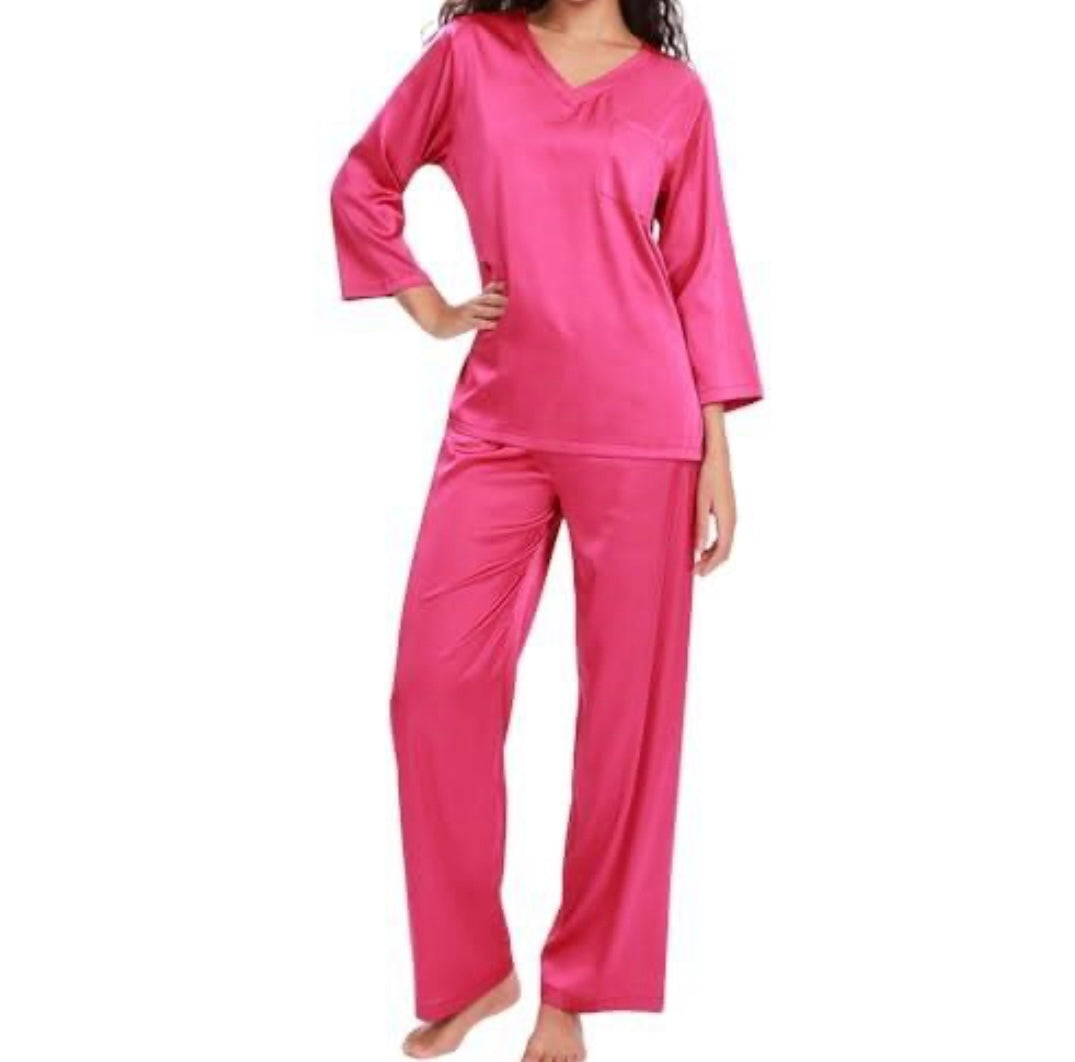 Women’s Satin Silky Pajama Set