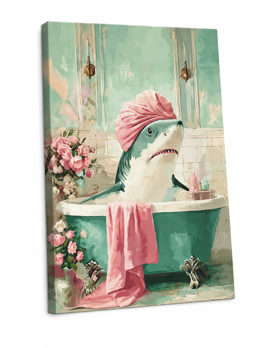Funny Bathroom Canvas Wall Art
