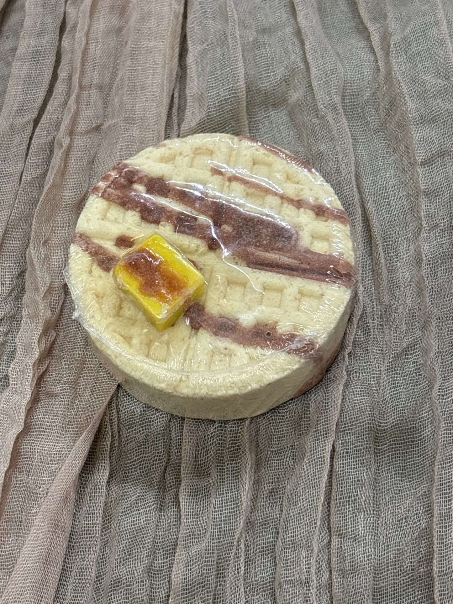 Waffle with Butter Shaped Bath Bomb