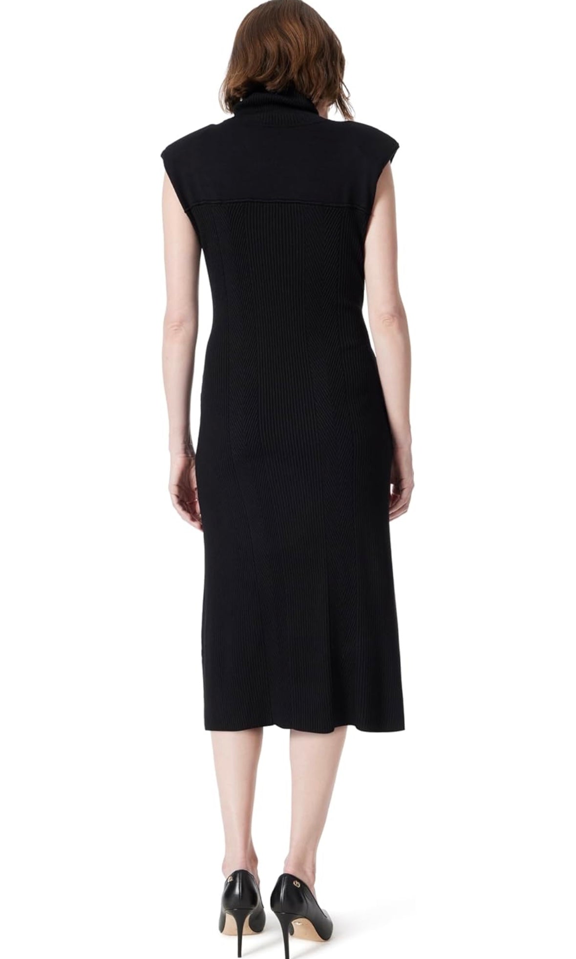 Womens Emilia Asymmetric Ribbed Knit Dress