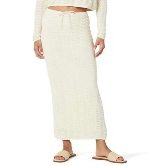 Makayla Crochet Midi Skirt, Birch