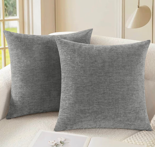 Medium Grey Throw Pillow