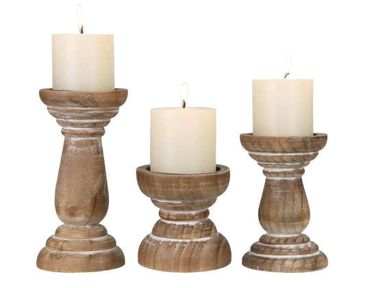 Farmhouse Wood Candle Holder