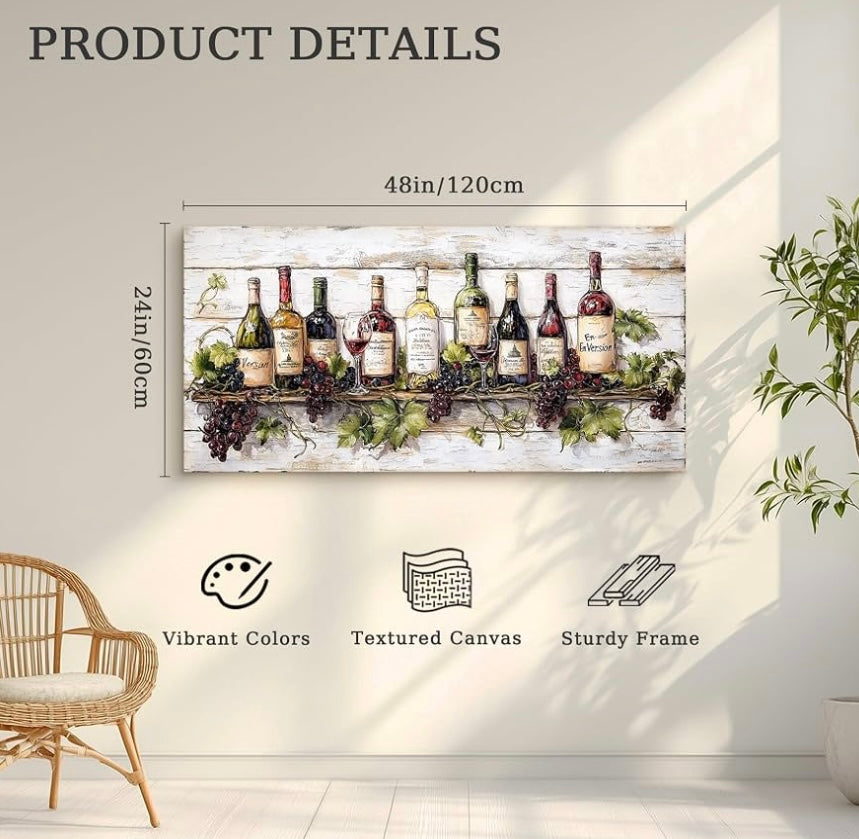 Wine Bottle Still Life Wall Art