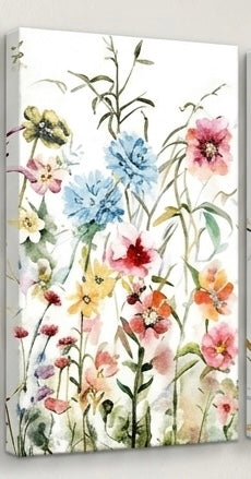 Framed Watercolor Daisy Flower Canvas Wall Art