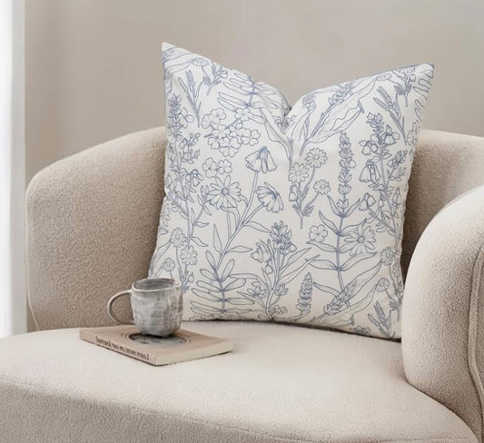 Farmhouse Floral Print Pillow