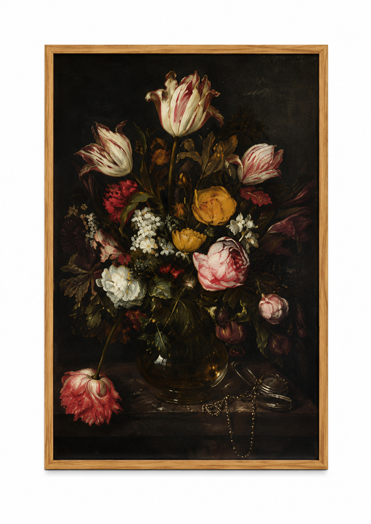 Vintage Framed Floral Wall Art