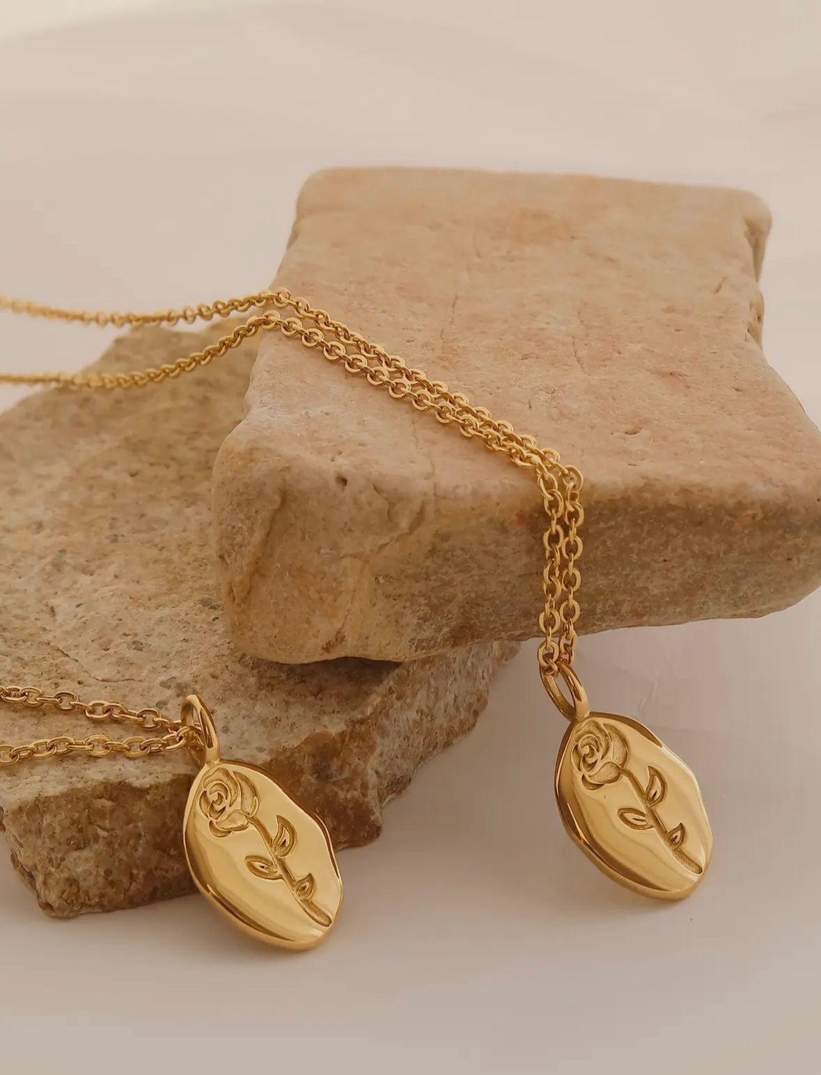 Chrishell 18K Gold Non-Tarnish Rose
Coin Necklace