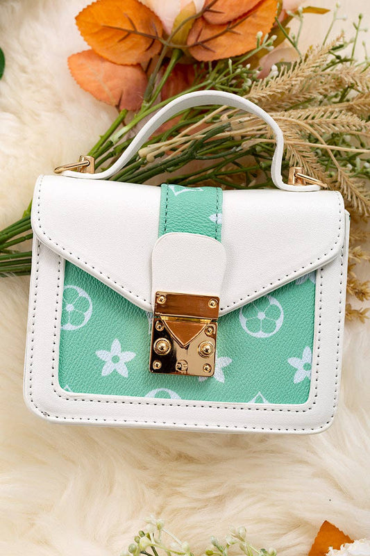 Mint & White Mini Inspired Purse