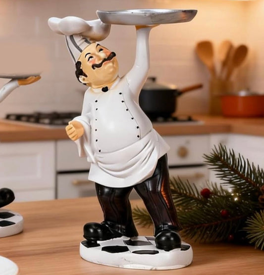 French Chef Figurine Candlestick