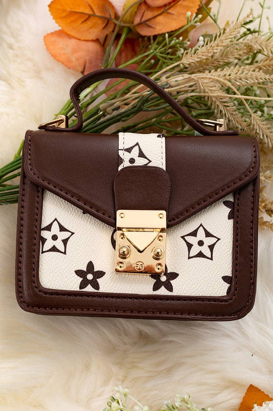Coffee brown inspired mini purse