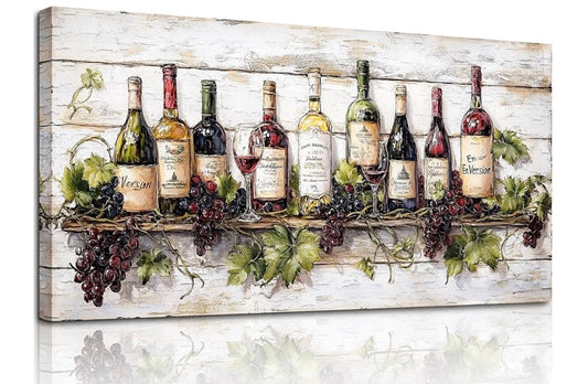 Wine Bottle Still Life Wall Art