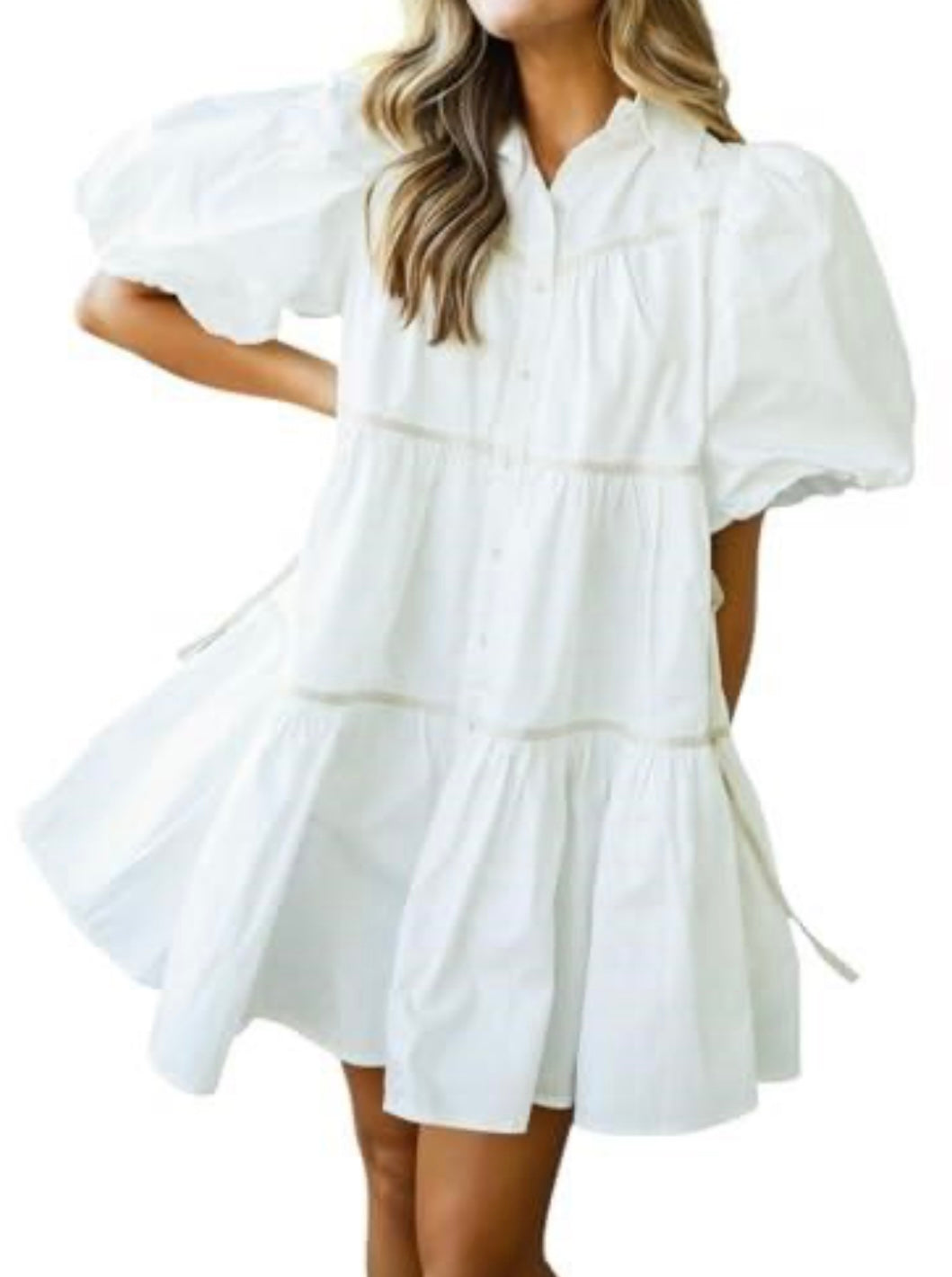 Babydoll Maternity Mini Shirt Dress