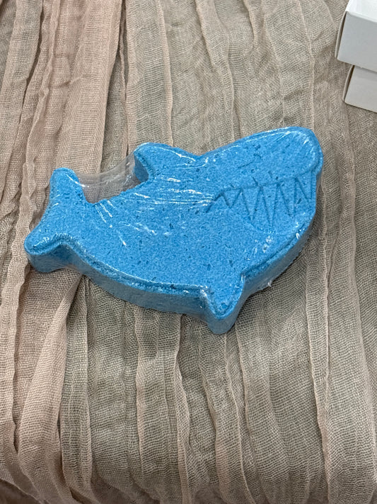Blue Raspberry Shark Shaped Bath Bomb