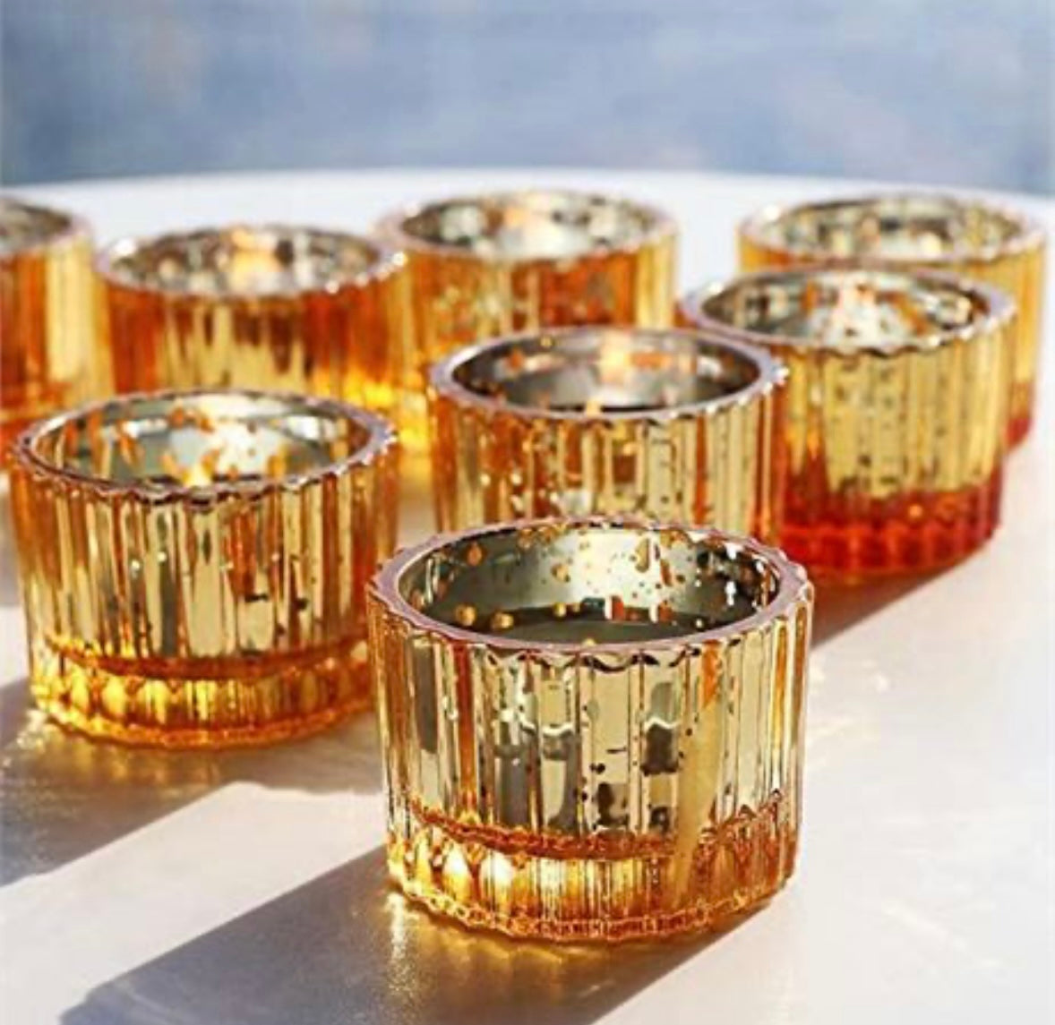 Gold Tea-light Candle Holders