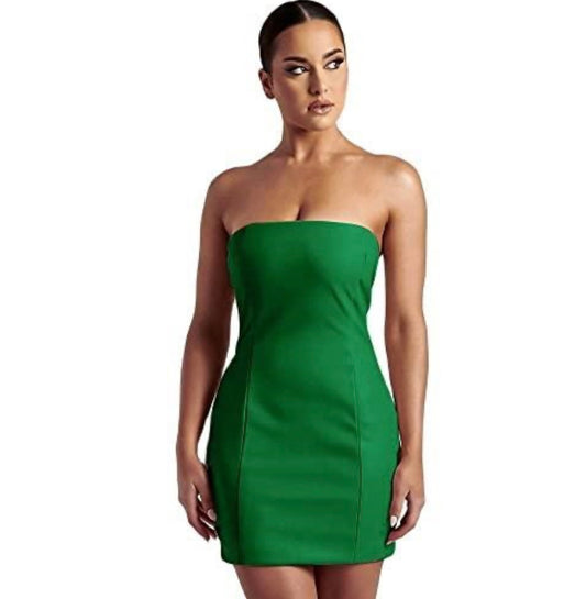 Strapless Tube Top Midi Dress