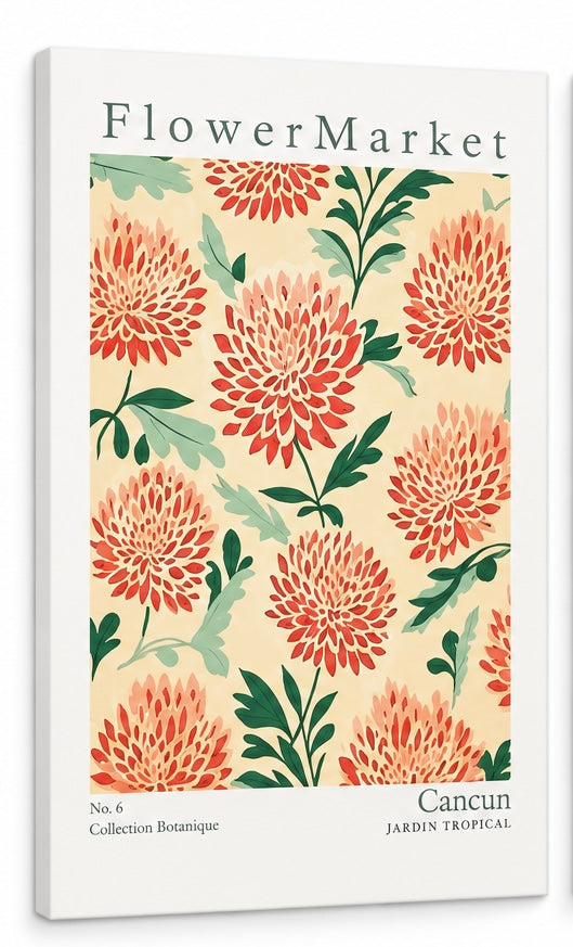 Flower Market Canvas Wall Art