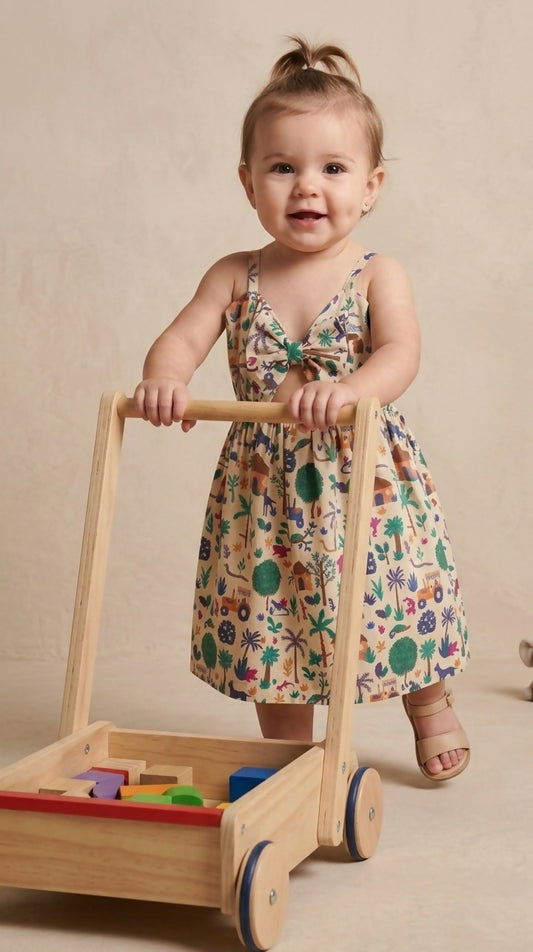 The African Hut Bow-Front Cutout Dress