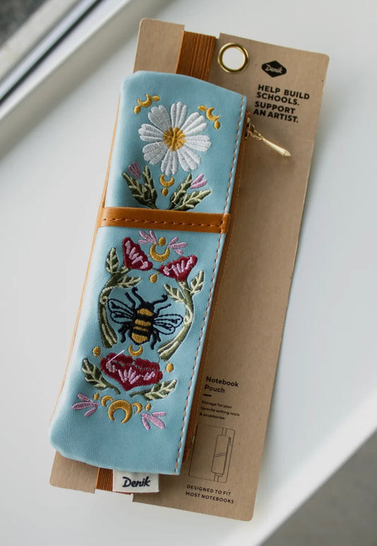 Honeybee Tea Embroidered
Notebook Pouch