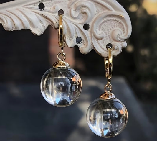 Glass Sphere Earrings￼