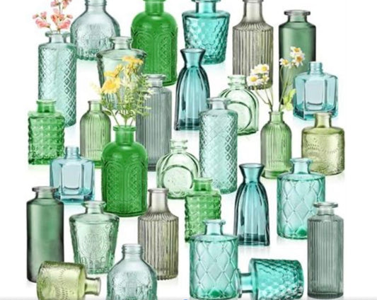 Green Flower Bud Vases