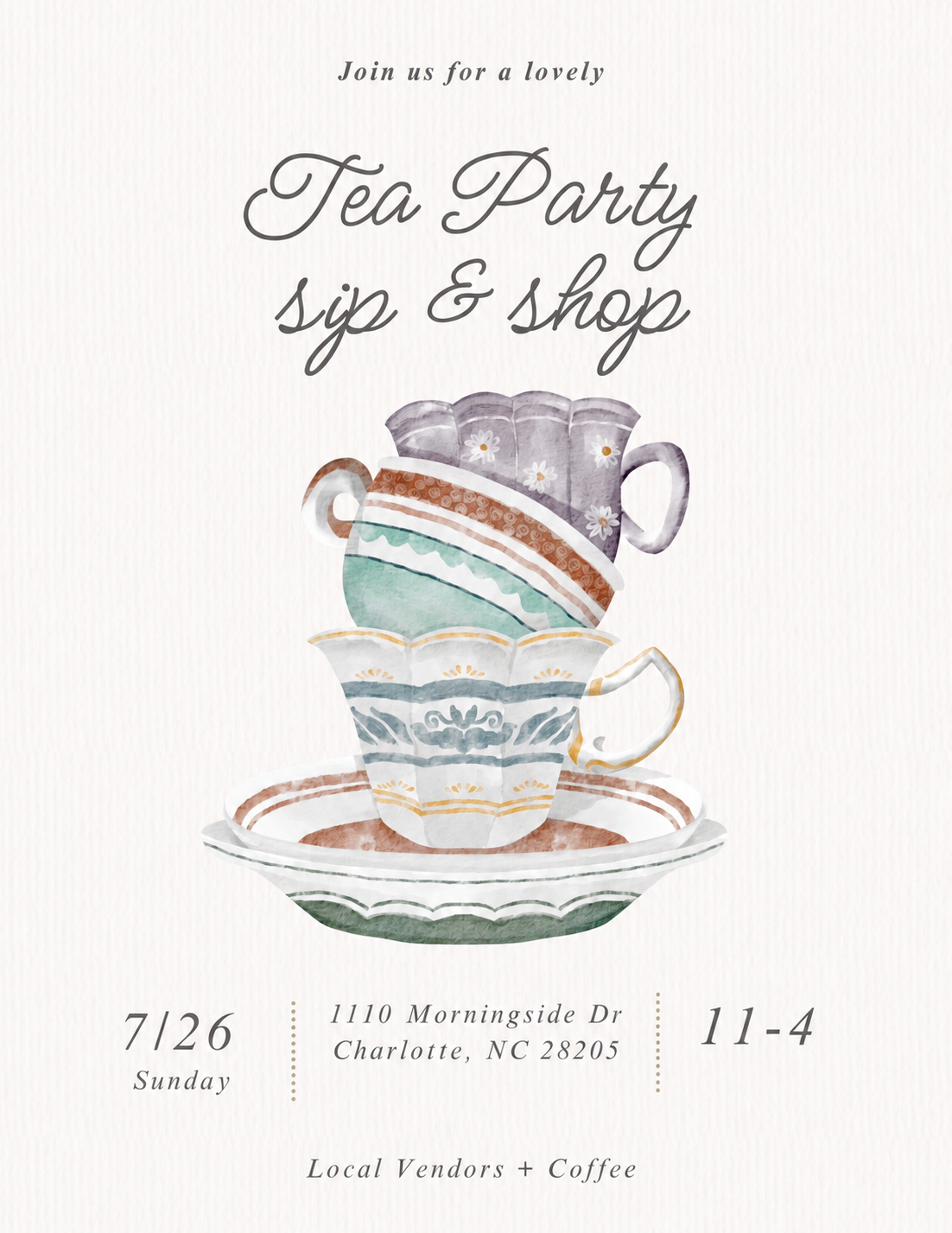 Tea Party Sip & Shop