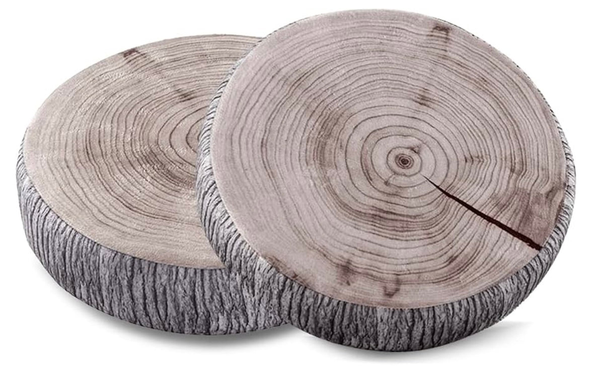 Light Green Stump Round Throw Pillow