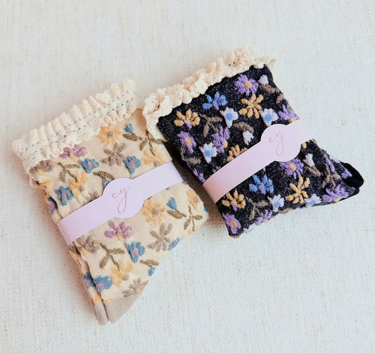 Vintage Blossom Socks