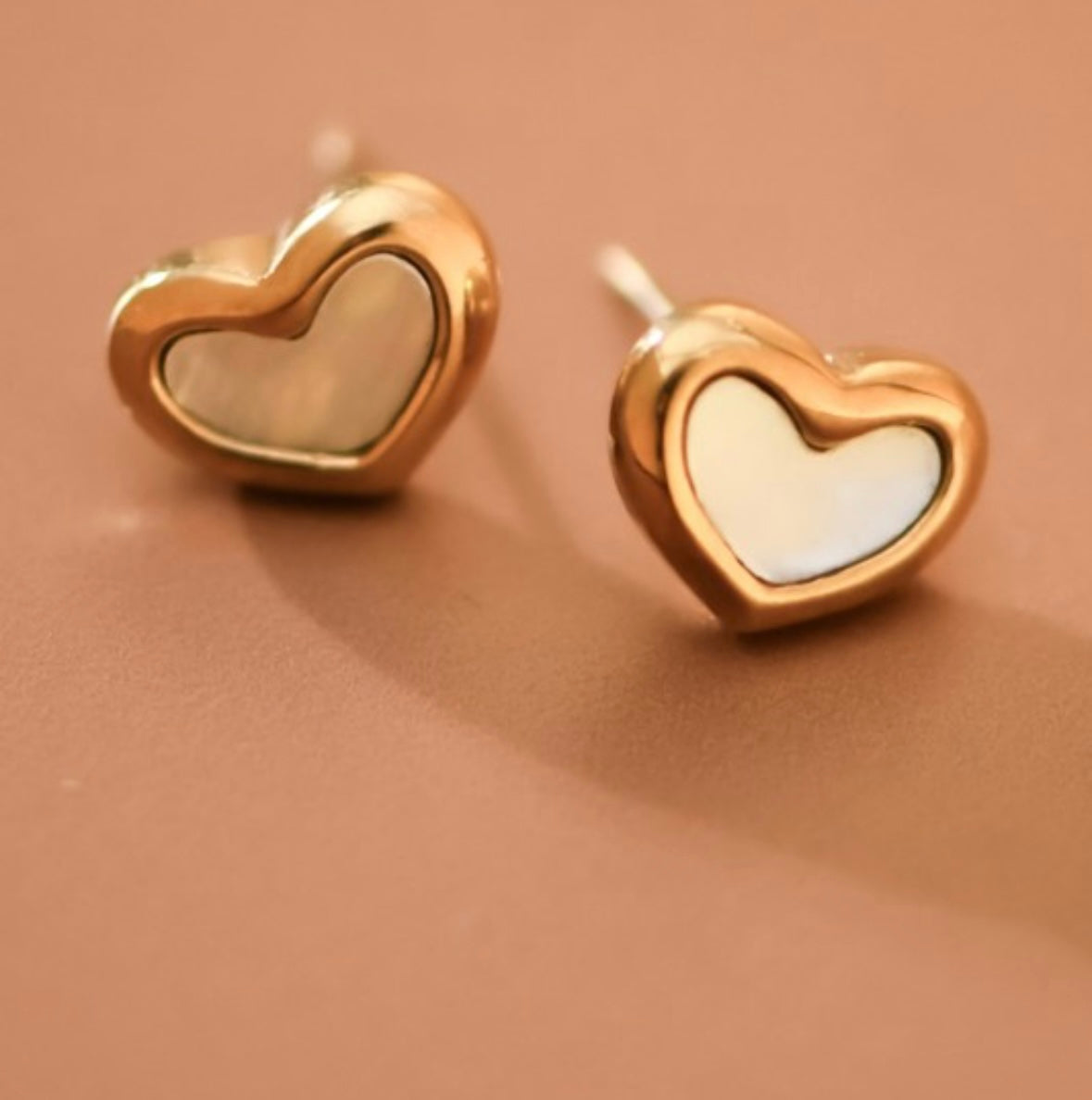 Opal Heart Studs
