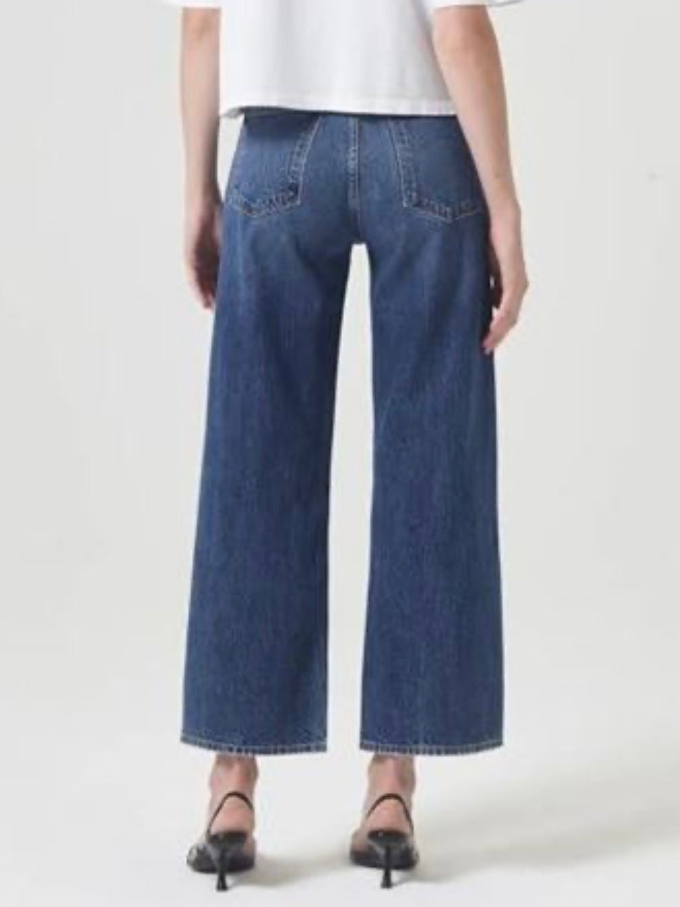 Straight Leg Baggy Denim Cropped Jeans