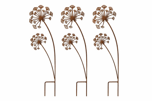Rustic Metal Dandelion Ground Decor