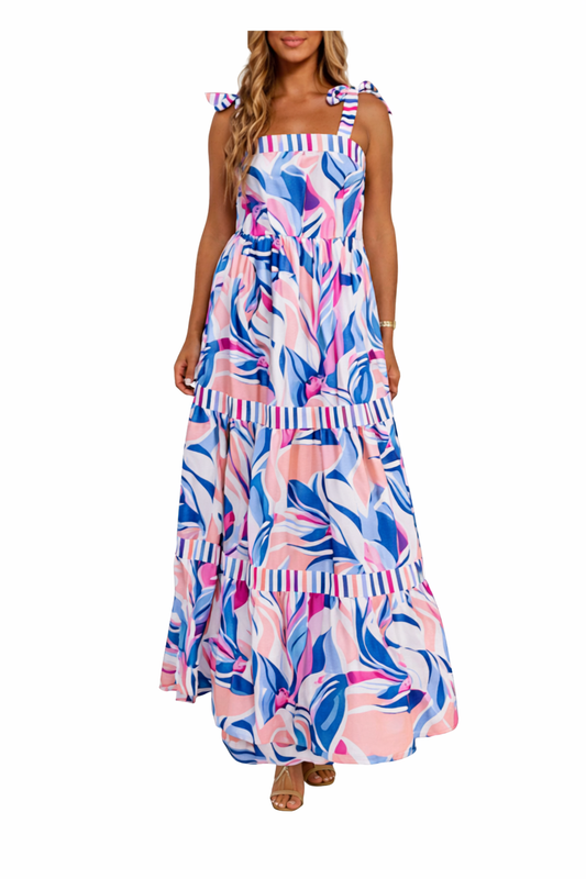 High Waist A Line Maxi Dress