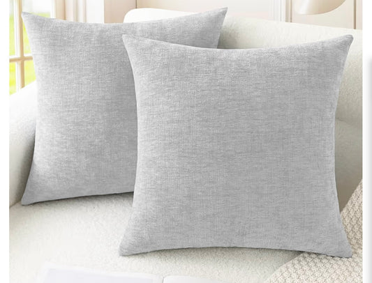 Moonbeam Gray Throw Pillows
