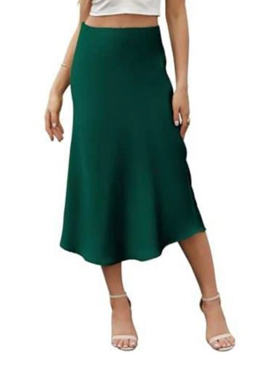 Satin Midi Skirt