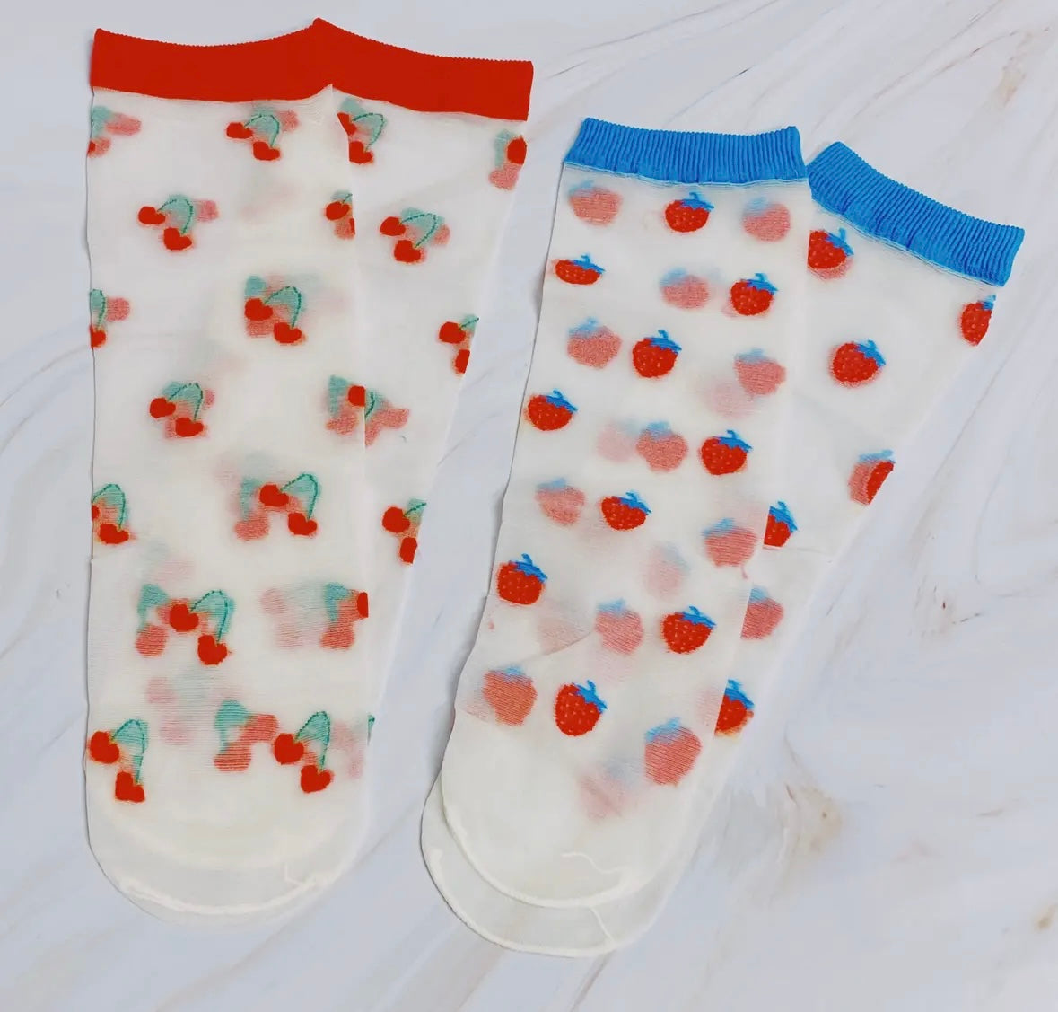 Sweet and Fruity Sheer Socks