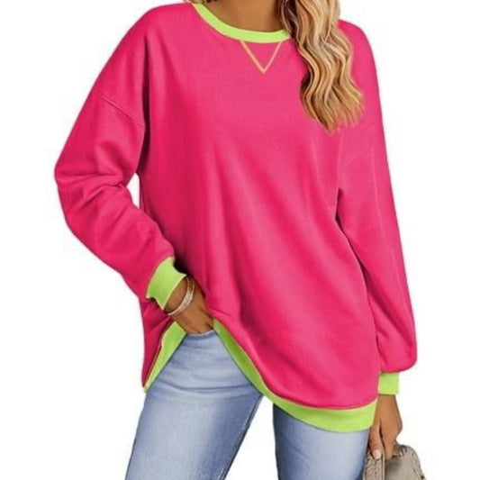 Color Block Crew Neck