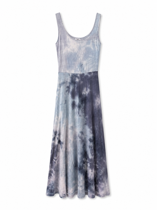 Tie Dye Racerback Sleeveless Maxi Dress