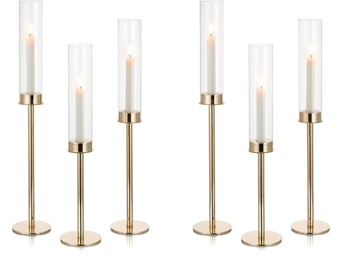 Hurricane Glass Candle Holders