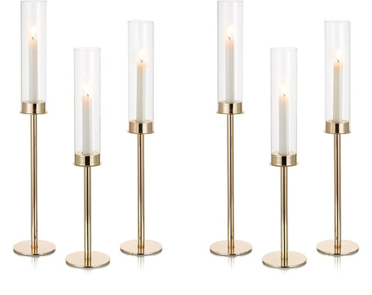 Hurricane Glass Candle Holders